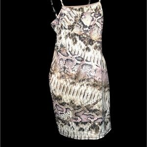 Stylish Snake Print Mini Dress